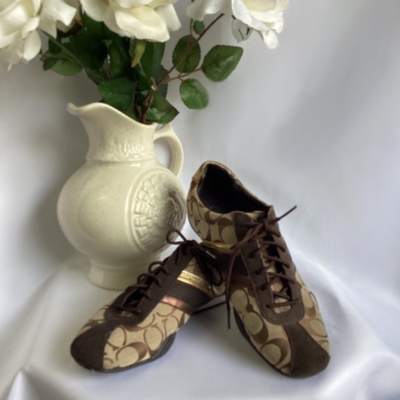 Coach Jayme Q582 Signature Khaki/Chestnut C125 Runner - Picture 6 of 6
